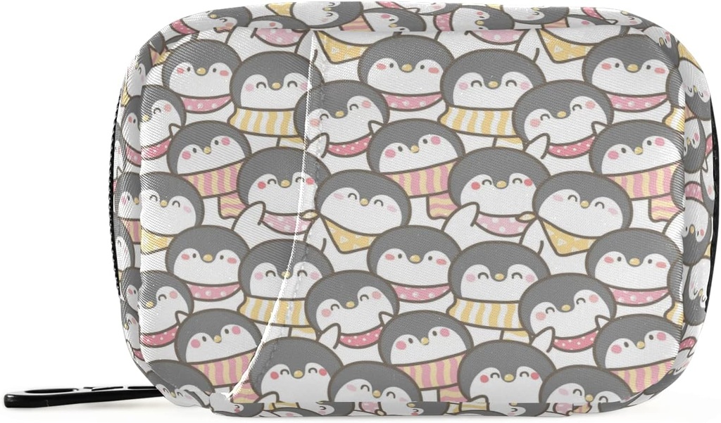 Cartoon Pinguin Pille Box 7 Tage Pille Fall Reisen Pille Organizer Tasche mit Reißverschluss Portable Weekly Case Tasche Kompakte Größe für Vitamin Supplement Halter