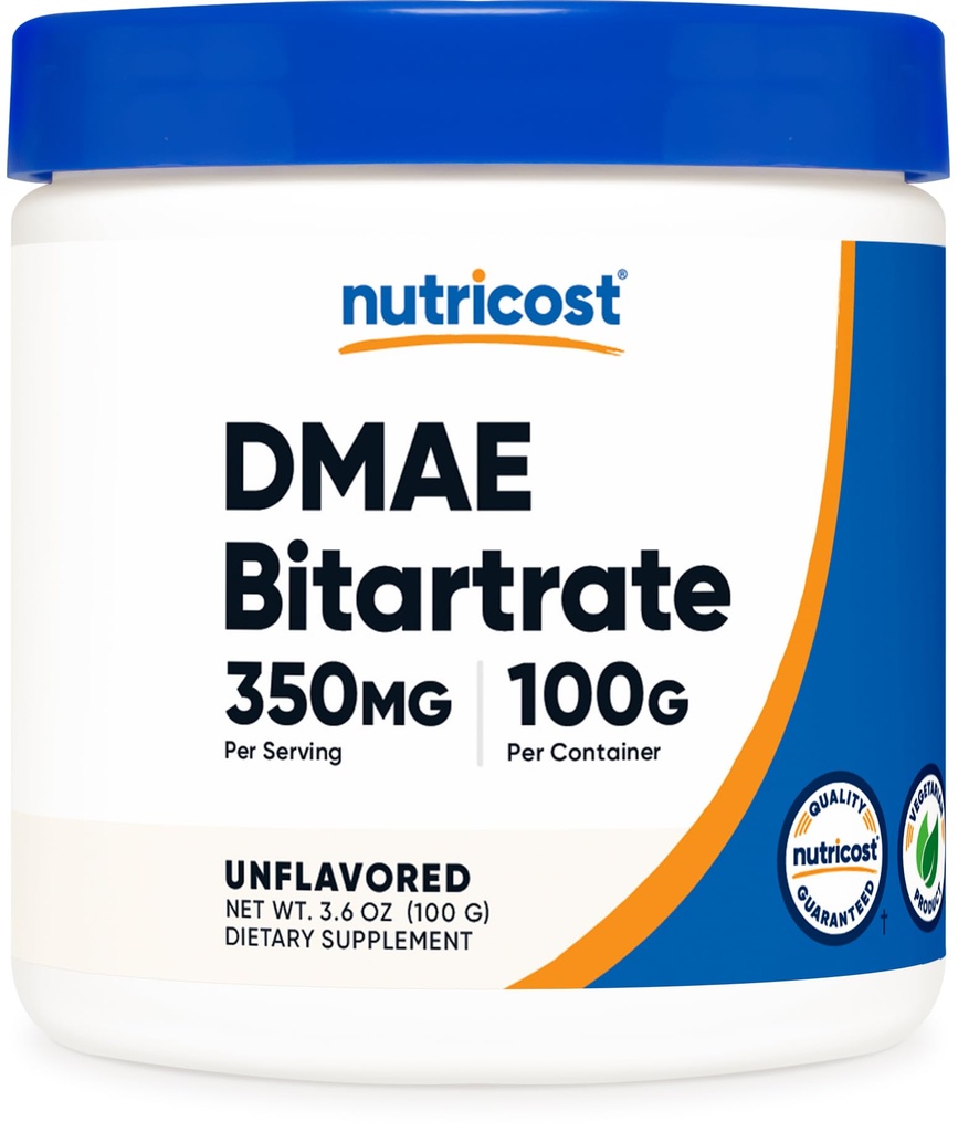 Nutricost Pure DMAE-Bitartrate Pulver 100 Gramm