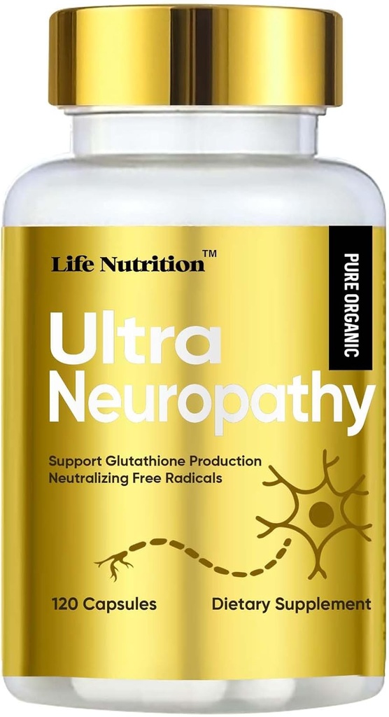 120 Kapseln-Neuropathy Unterstützung Nerve Savior Supplement mit 600 mg reine Alpha-Liposäure, Festung Nerves in Finger, Hände, Zehen, & Füße - Best Peripheral Relief Unterstützung