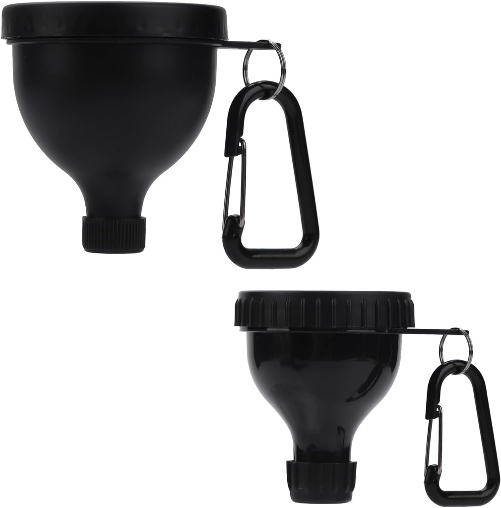2 Pcs Protein Powder Container, Portable Protein Powder Travel Container, Protein Powder Funnel, Water Bottle Funnels für Pulvermischungen, Pre Workout/Gym Supplement Funnel Keychain (50ml + 100ml)