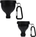 Conteneur en poudre de protéines 2 Pcs, récipient de voyage en poudre de protéines portable, entonnoir en poudre de protéines, entonnoir de bouteille d'eau pour mélanges de poudre, pré-entraînement / supplément de gym entonnoir porte-clés (50ml+100ml)