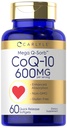 Carlyle CoQ10 600 mg Softgels | 60 Count | Mega Q-Sorb Coenzym Q-10 | mit Black Pepper Extract | Non-GMO & Gluten kostenlose Ergänzung