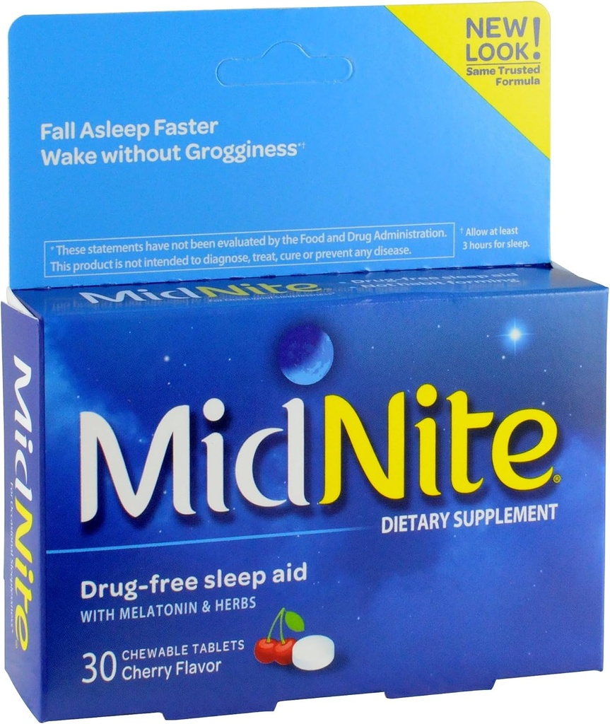 MidNite Natural Sleep Supplement, 30-Count Box (Pack von 2)