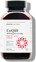 SMARTERNUTRITION CoQ10 400 mg Hohe Absorption - Natürlich gefruchtet Ubichinon w/Organic kaltgepresstes Olivenöl - für Herzgesundheit, Cellular Energy - Non-GMO, Glutenfrei - 60 Count[30-Day Supply]