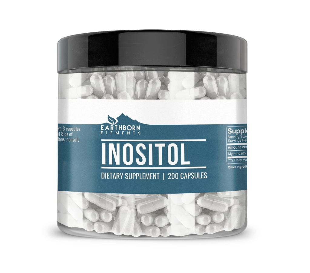 Éléments terriens Inositol 200 Capsules, pures et non diluées, sans additifs