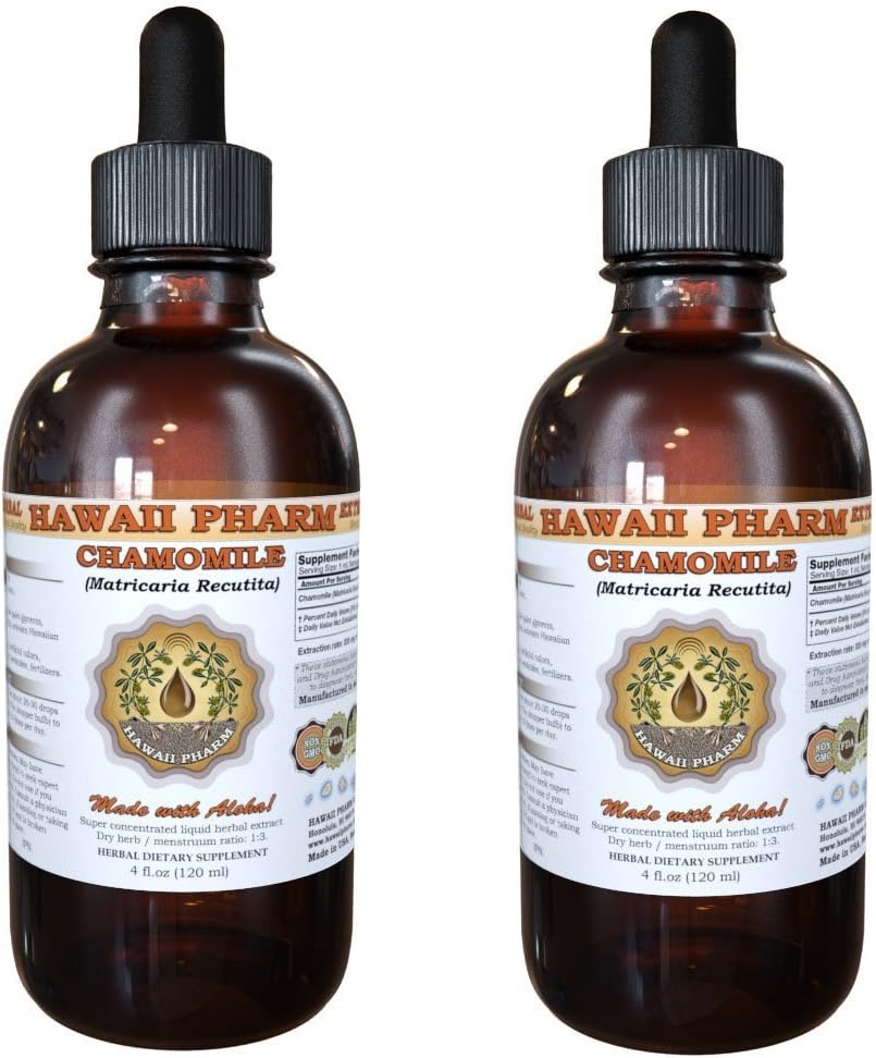 Kamille Flüssiger Extrakt, Organische Kamille (Matricaria Recutita) Tinkturergänzung 2x2 oz