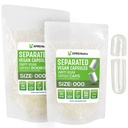 XPRS Nutra Vegan Größe 000 Getrennte Kapseln- 100 Count Premium Leere Kapseln Getrennt in Taschen - Klare leere Kapseln - 000 Tabletten für DIY Ergänzung Füllung