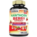 Hawthorn Berry Supplement Extrakt Kapseln - 120 Vegan Kapseln für 4 Monate - Kombinierte Rübenwurzel, Ashwagandha, Kurkuma & Schwarz Pfeffer