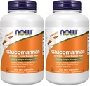 MAINTENANT Aliments suppléments, Glucomannan (Amorphophalus konjac) 575 mg, soutient la régularité*, la gestion du poids santé*, 180 capsules veg (paquet de 2)