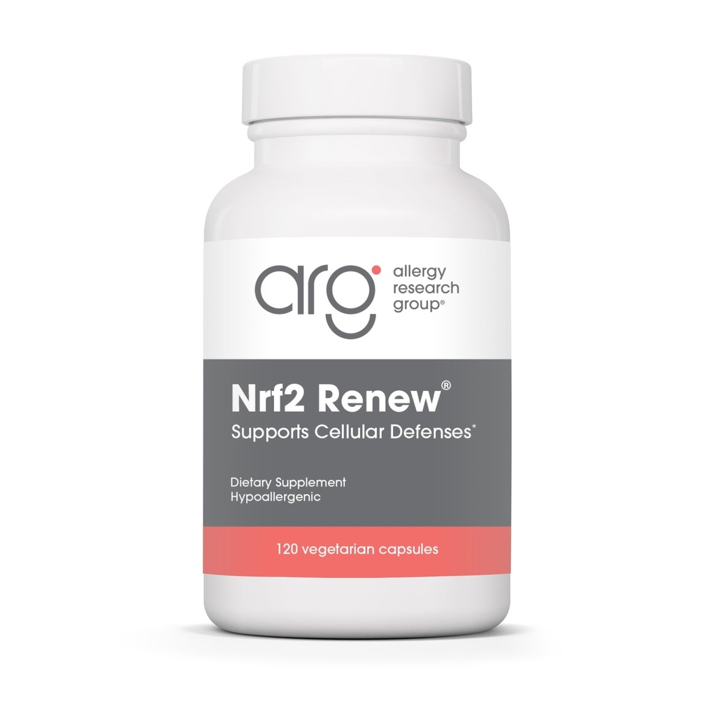 Allergy Research Group Nrf2 Renew Supplement - Nrf2 Activator, Pure Sulforaphane, Natural Green Tea Extract, Organic Vegetarian Capsules - 120 Count
