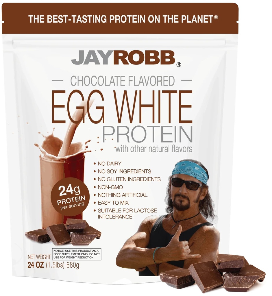 JAYROBB Chocolat oeuf protéines blanches 24 oz, 1,5 livre sac