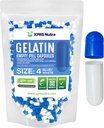 XPRS Nutra Taille 4 Capsules vides - 100 Compter les petites capsules de gélatine vides - Pills Bricolage Capsule Remplissage - Remplir les capsules de gel de pilules pures pour Do-It-Youlf Suppléments (Blue/White)