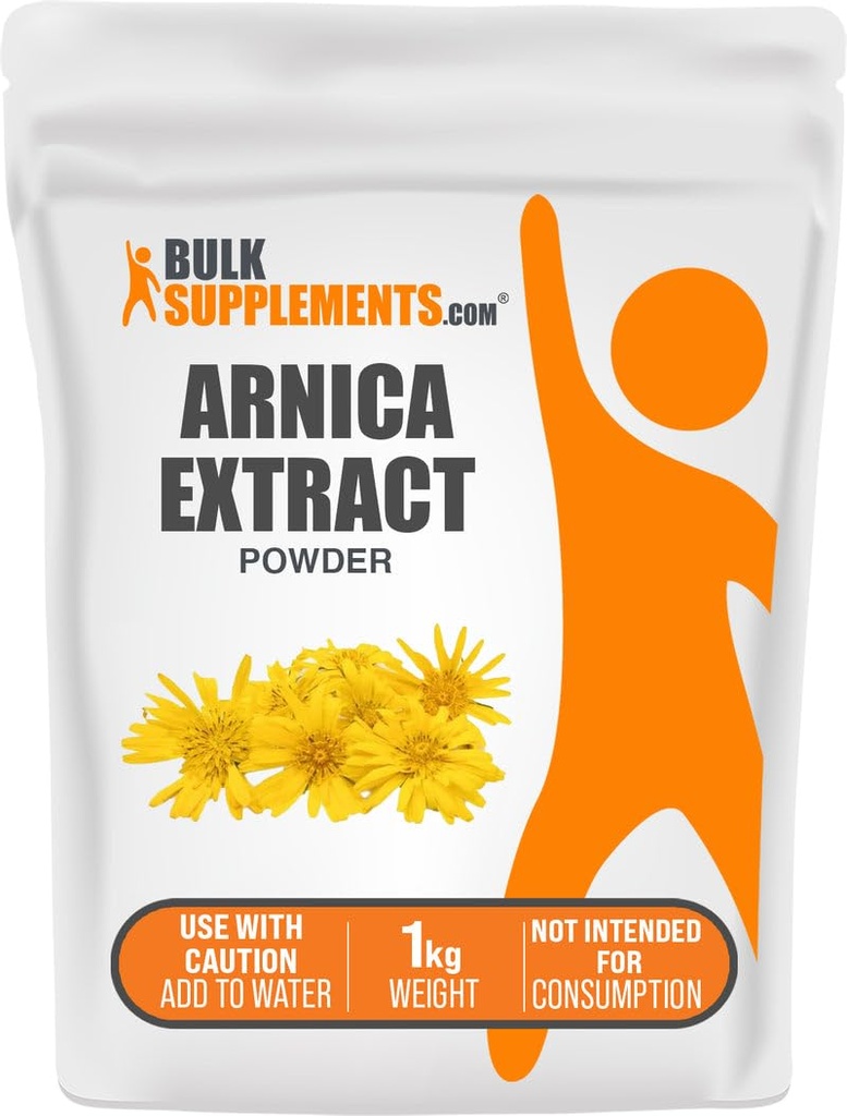 BulkSupplements.com Arnica Extrakt Pulver - Kräuterergänzung, aus getrockneten Arnica Blumen, Servieren Vary Pro Use, 1kg (2.2 lbs) (Pack von 1)