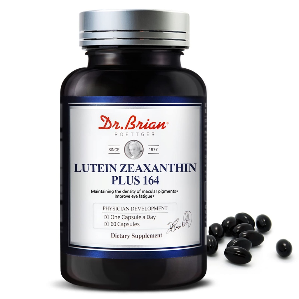 Dr Brian Lutein et Zeaxanthin Suppléments, Vitamines oculaires Suppléments de dégénérescence maculaire Non-OGM, sans gluten pour les yeux secs Vision santé, 60 capsules