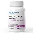 Supplément Inositol de Puregen Labs Myo Inositol & D-Chiro Inositol 2050mg - 120 Caps de Veggie