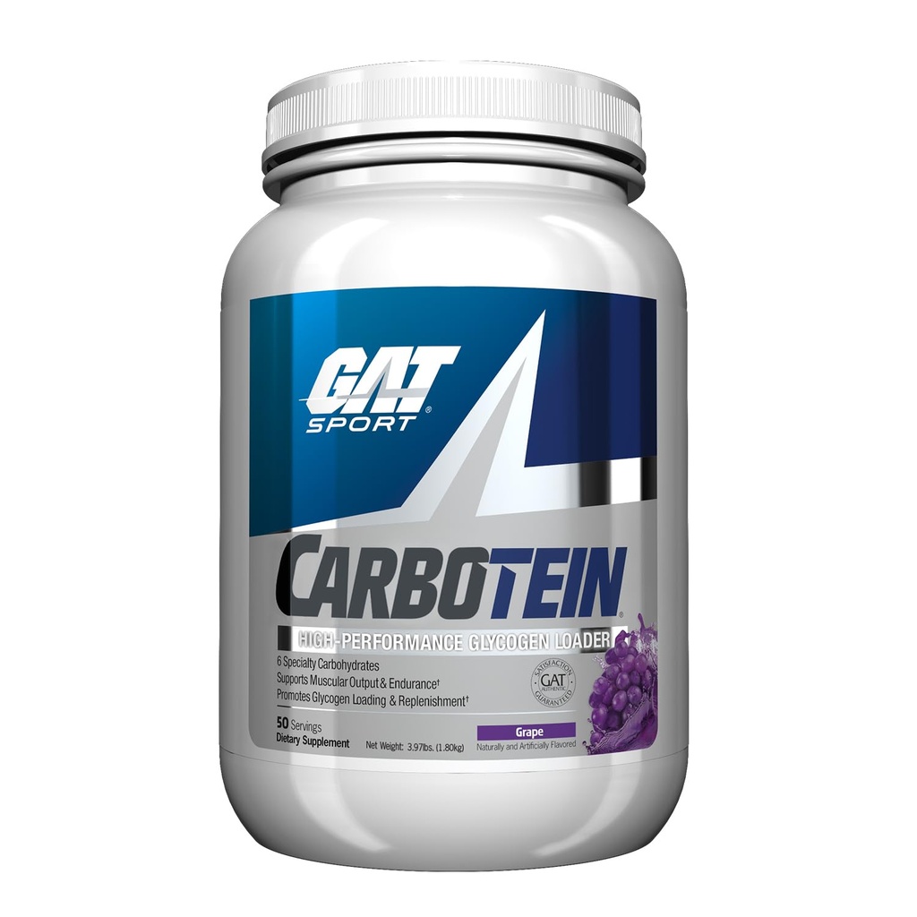 GAT SPORT Carbotein Chargeur Glycogène à haute performance, 50 portions (Grape)