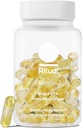 Omega rituel 3 - Végétalien - Dose scientifique des acides gras du DHA et de l'EPA en rapport 2:1, biodisponible, soutien de la santé du cerveau et du coeur, bourrelet minimal, microalgues d'origine durable, approvisionnement de 30 jours