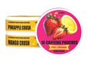 LyvWel 56mg Caffeine Energy Pouches – Pink Lemonade, Ananas Crush, Mango Crush – Fruity Clean Energy & Focus Boost mit Guarana – 3-Pack Sampler (48 Total Pouches)