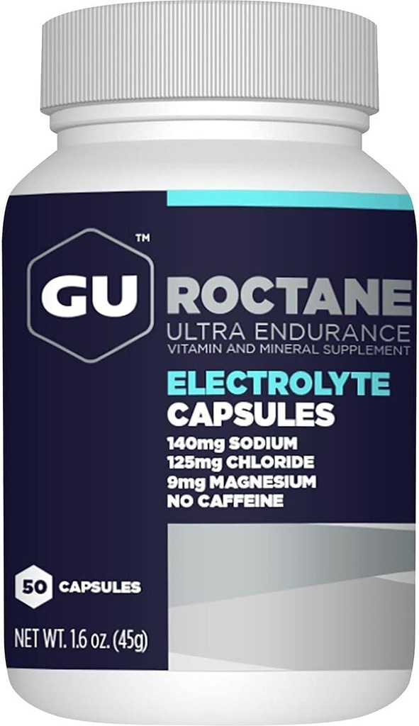 GU Roctane Électrolyte Capsules Une Couleur, 50 Caps