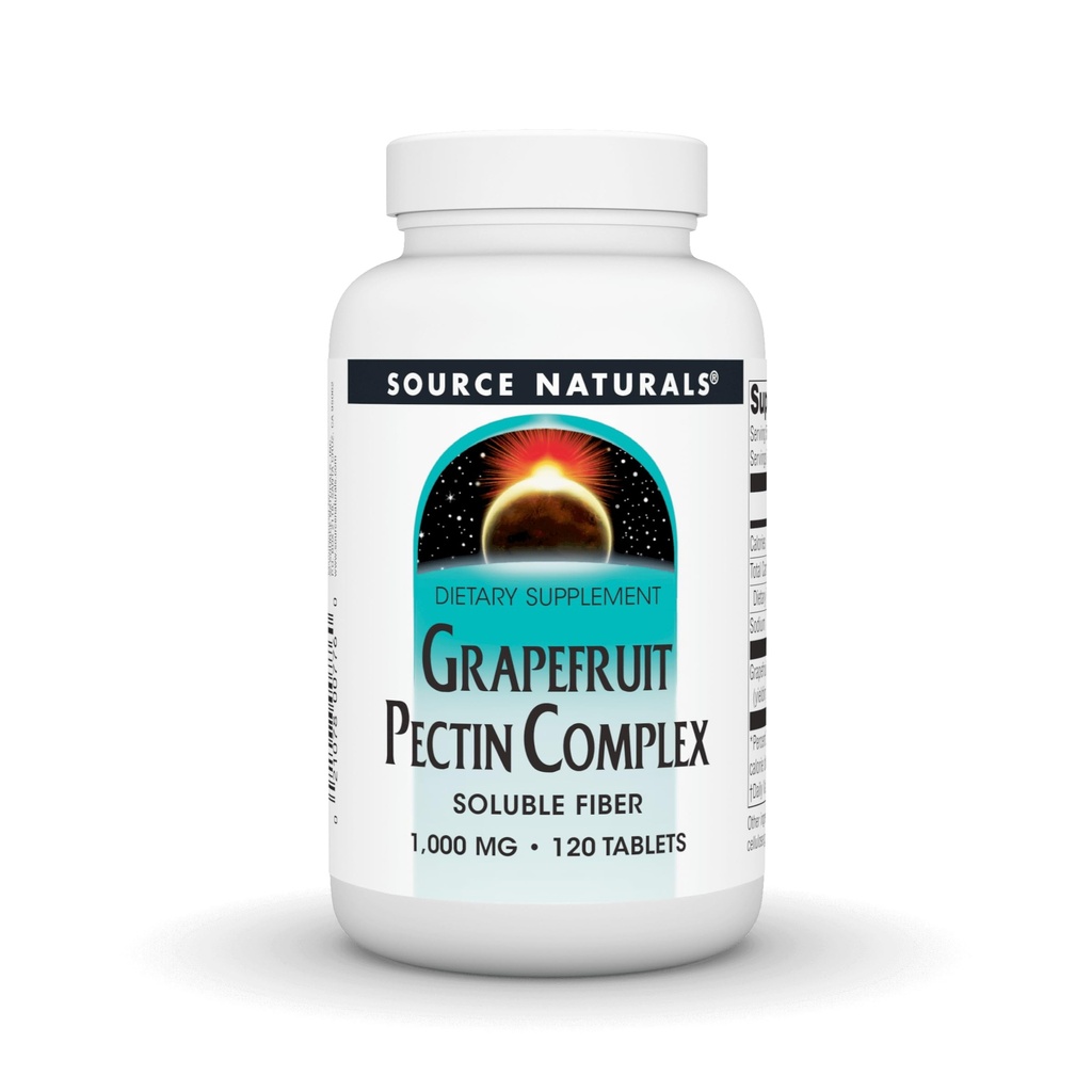 Quelle Naturals Grapefruit Pektin, lösliche Faser - 1000 mg Nahrungsergänzung - 120 Tabletten