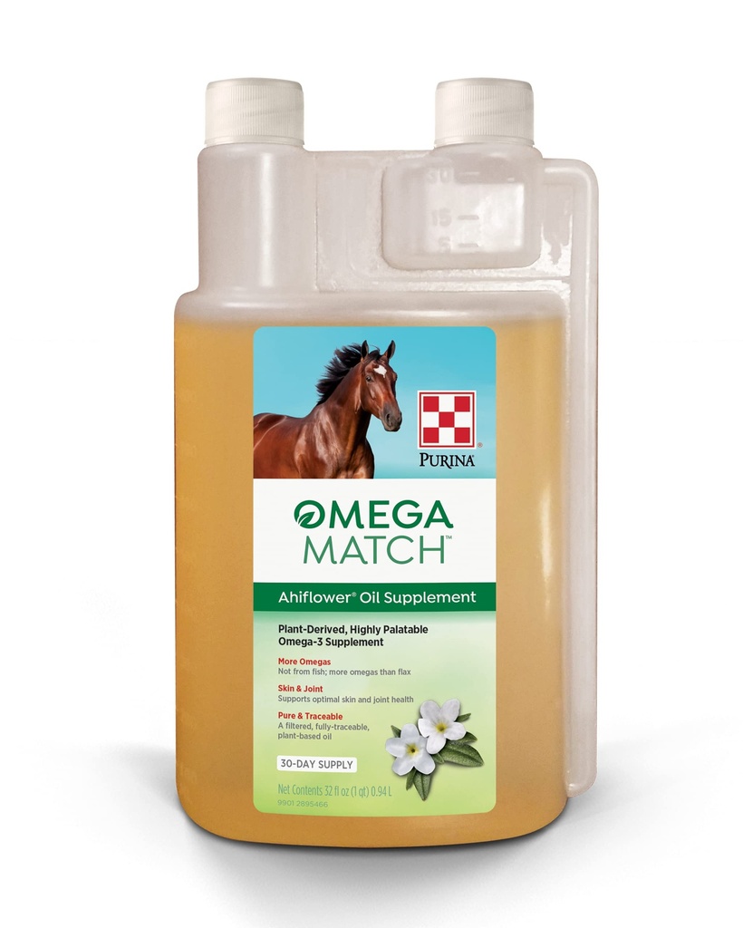 Supplément Omega Match Ahiflower Oil Horse (32 OZ)
