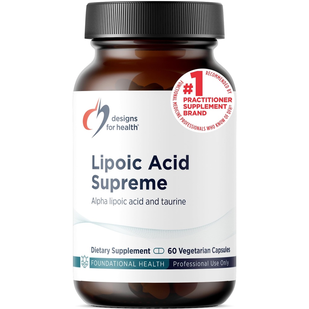 Conceptions pour la santé Acide lipoïque Suprême - Acide lipoïque alpha 300mg avec Taurine - Vegan, Supplément ALA non-OGM (60 Capsules)