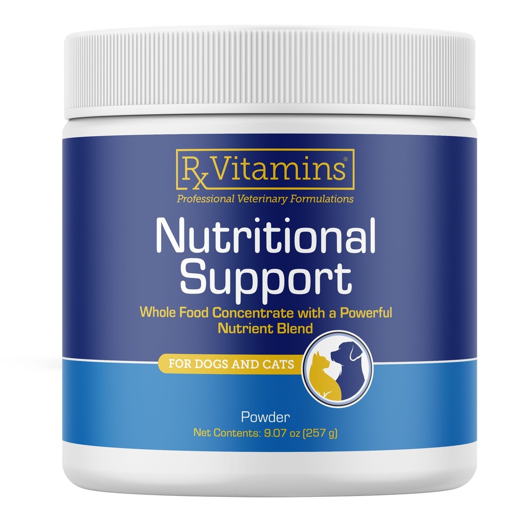 Rx Vitamins Ernährungsunterstützung - Eine Kombination von essentiellen Vitaminen, Mineralstoffen, und anderen fettleibigen Verbindungen für Hunde und Katzen - 9.07oz