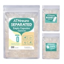 Vegan Getrennte leere Kapseln Größe 0 (200 Zähler), HPMC Pillen Kapseln Leer für DIY Ergänzung Füllung