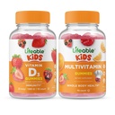 Vitamine D vieable pour enfants + multivitamine pour enfants, Gommies - Grande dégustation, supplément de vitamine, sans gluten, sans OGM, gommy à croquer