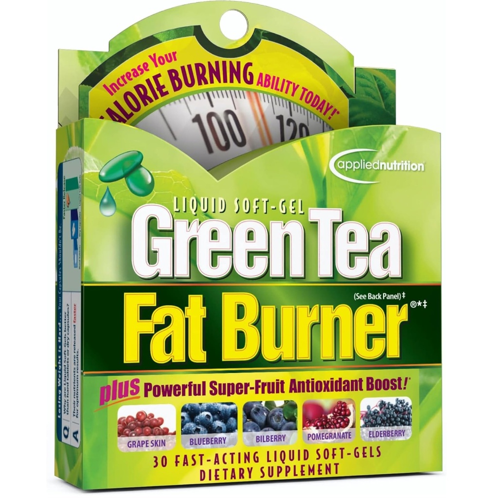Angewandte Ernährung Grüner Tee Fat Burner - 30 Liquid Soft-Gels