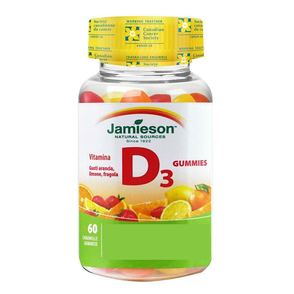 Jamieson Vitamin D Gummies 1.000 IU - Orange, Erdbeere, Zitronen, 60er Jahre