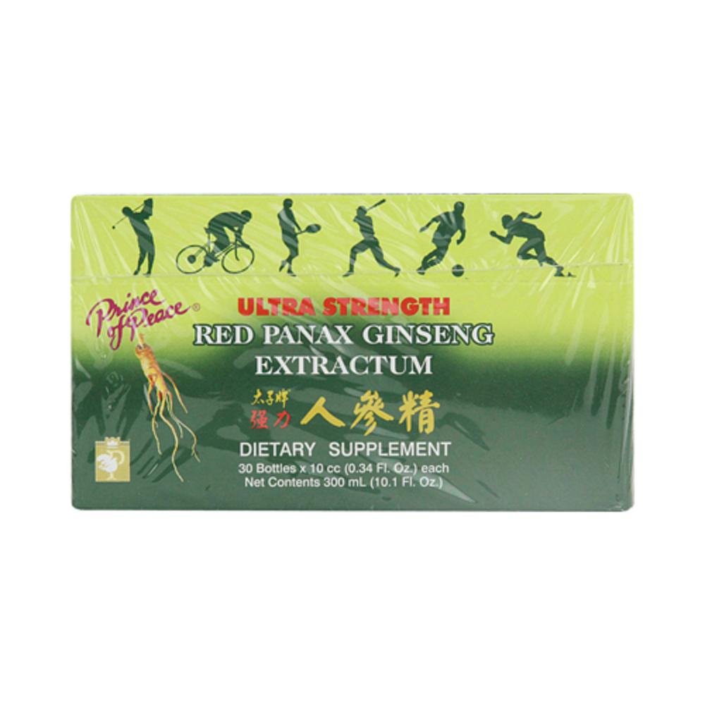 Prince of Peace Ultra Strength Red Panax Ginseng Extractum 10 cc Vials -- 30 Vials