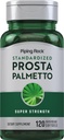 Piping Rock Saw Palmetto für Männer und Frauen | 120 Softgels | Complex with Pumpkin Seed Oil & Pygeum Extract | Extra Strength Prostate Supplement | Non-GMO, Gluten-Free