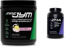 PRE JYM 30 portions Lémonade rose et JYM ZMA Zinc/Magnésium Capsules Supplément 90 Capsules végétariennes