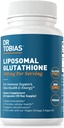 Dr. Tobias Liposomal Glutathione, 500mg Pro Servieren - Hochverfügbare Glutathione-Ergänzung, unterstützt Energie, Haut und Immune Gesundheit - Vegan, Glutenfrei, Non-GMO, 60 Kapseln, 30 Servietten