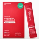 Liposomales Vitamin C-Pulver, Sugar-Free Flavored Packets für Erwachsene, 500mg On-The-go Immununterstützungsergänzung, Leistungsstarkes Antioxidans, Energie Booster- 30x Packets, Tropische Frucht Flavor