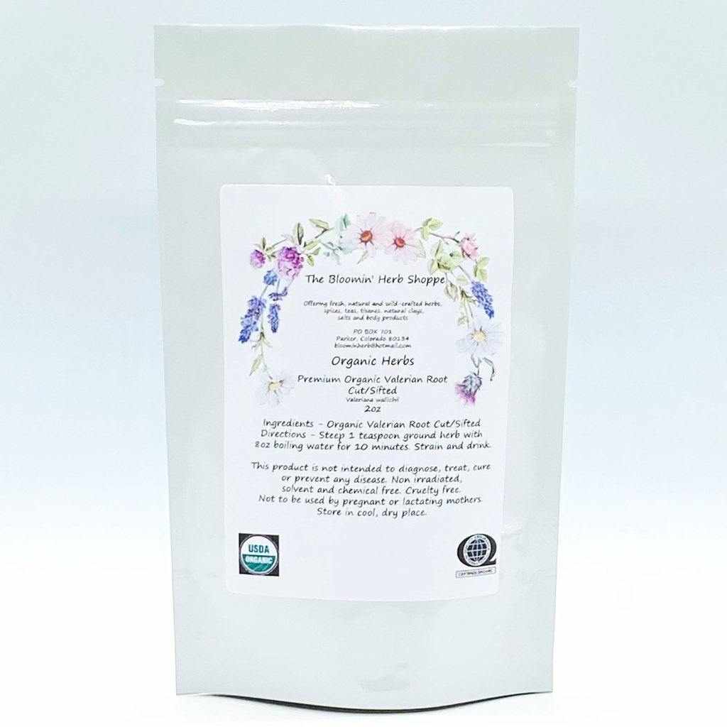 Bio Premium Valerian Root Cut Sifted 2oz The Bloomin Herb Shoppe Valeriana wallichii Fresh Potent Tea Tinture