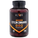 Kiva Premium Ceylan Cinnamon Powder Capsules (120 Capsules de Veggie), Ceylan pur cannelle du Sri Lanka, végétalien, non OGM, sans gluten