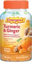 Emergen-C Citrus-Ginger Gummis, Kurkuma und Ingwer, Immununterstützung natürliche Aromen mit hohem Potenz Vitamin C, Zurück zu Schule Essentials - 36 Count