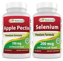 Meilleures Pectines de pommes naturelles 700 mg & Sélénium 200 mcg