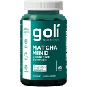 Goli Matcha Mind Gummies - 60 Count - Grüner Tee lässt Pulver mit Cognizin für Fokus, Aufmerksamkeit und Gehirngesundheit, Vegan, Non-GMO, Gluten-Free & Gelatin frei.