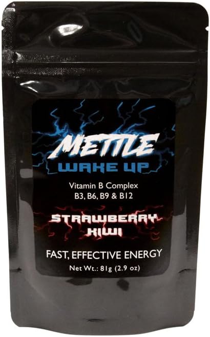 Energy Drink Powder - 75 Portionen | Zucker Free | 200mg Koffein - Mettle Energy Drink Mix (Strawberry Kiwi)