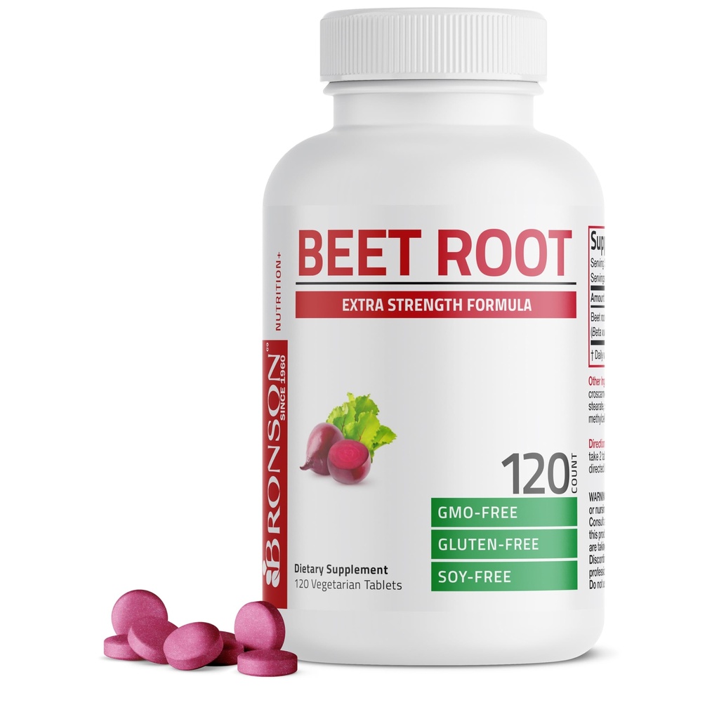 Bronson Beet Root Extra Strength, Non-GMO, 120 Vegetarische Tabletten