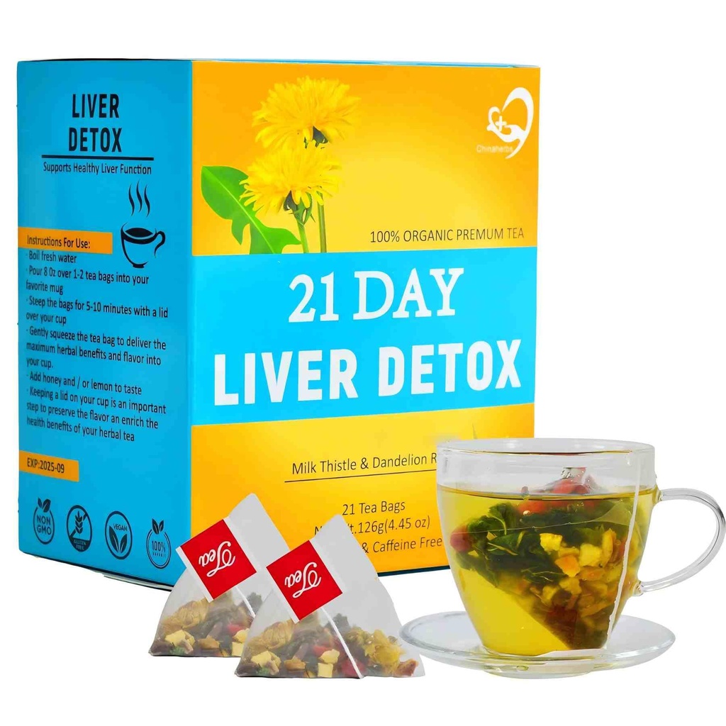 Aromlife 21 Day Milk Thistle Liver Detox Tee, für Leberreinigung und Unterstützung Pflege, Milchdistle Tee mit hohem Inhalt Milchdistel Leber Detox von Milchdistel Seed und Licorice Root