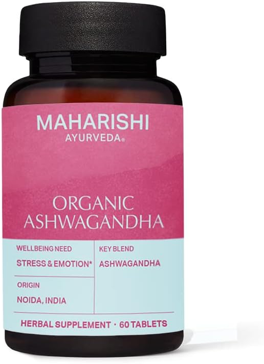 Bio Ashwagandha | 60 pflanzliche Tabletten - 500 mg ea. | Stress ManagementTM | Promotes Stamina & Energy