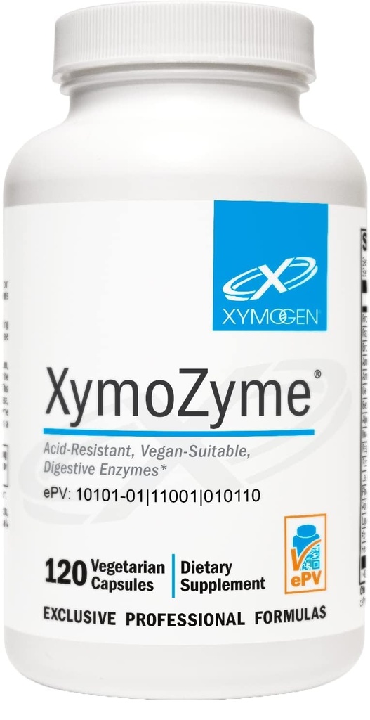 XYMOGEN XymoZyme - Verdauungsenzyme für Frauen und Männer mit Protease & Bromelain - Säurebeständige, vegane Verdauungsenzyme für Gut Health & Bloating Relief (120 Kapseln)