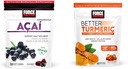 Facteur de force Açai Soft Chews pour le soutien immunitaire et un meilleur supplément de soutien mixte Turmeric avec Curcumine Turmeric HydroCurc, 30 et 60 Soft Chews