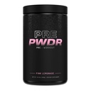Poudre pré-entraînement PWDRS, tout pré-entraînement naturel pour l'énergie, la pompe, l'endurance et la force, avec caféine (Lémonade de rose)