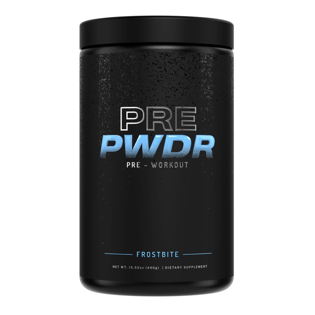 PWDRS PreWorkout Powder, All Natural Pre Workout for Energy, Pump, Endurance & Strength, with Caffeine (Frostbite)