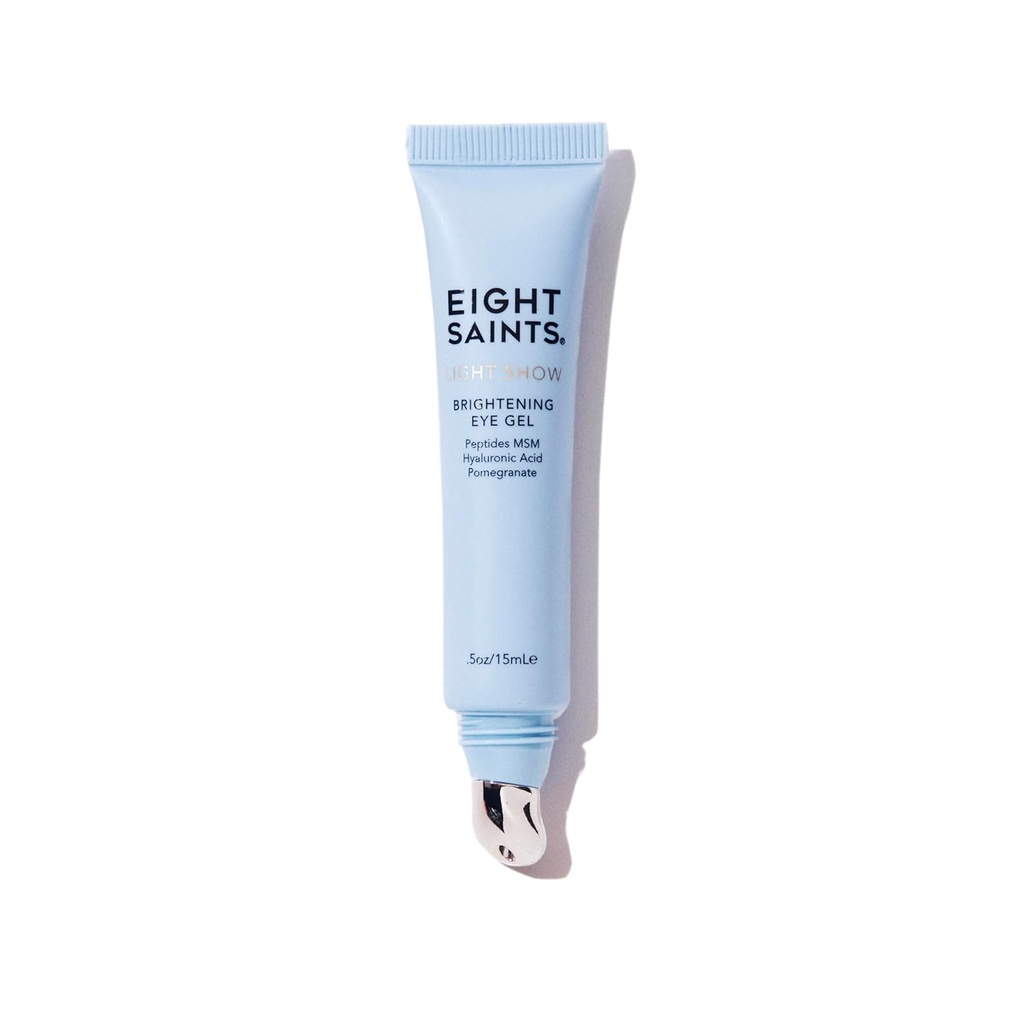 Huit Saints lumière montrer brillant gel des yeux, naturel et biologique anti vieillissement gel de refroidissement des yeux pour réduire puffines, rides et calmes sous la peau des yeux, 0.5 Ounces